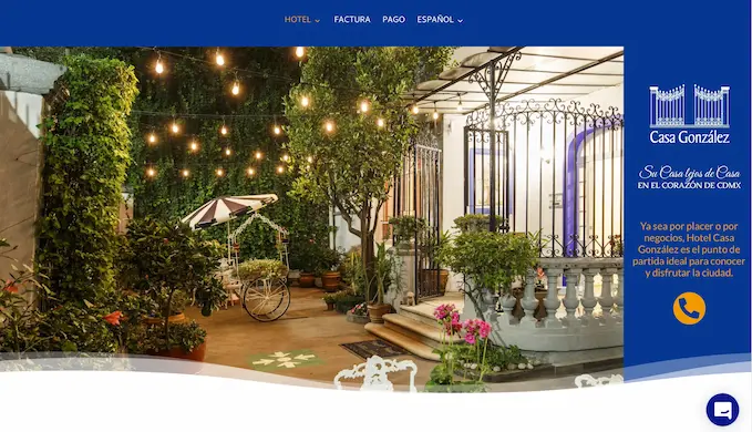 HotelCasaGonzalez.com website preview