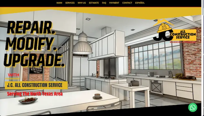 jcallconstructionservice.com website preview